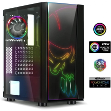 Spirit of Gamer GHOST ONE táp nélküli ablakos mATX ház fekete (8901) számítógép ház