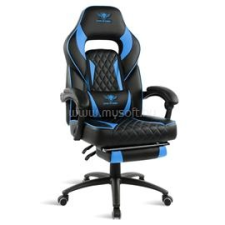 Spirit of Gamer szék - MUSTANG Blue (állítható dőlés/magasság; kihajtható lábtartó; max.120kg-ig, kék) (SPIRIT_OF_GAMER_SOG-GCMBL) forgószék