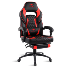 Spirit of Gamer szék - MUSTANG Red (állítható dőlés/magasság; kihajtható lábtartó; max.120kg-ig, piros) forgószék