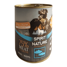 Spirit of Nature Dog konzerv Tonhallal és lazaccal – 12×800 g kutyaeledel