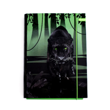 Spirit : Panther fekete párduc mintás gumis füzetbox A/4-es méretben füzetbox