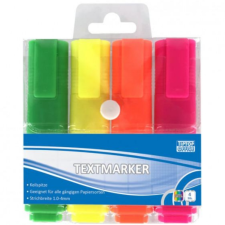 Spirit : Textmarker neon 4db-os szövegkiemelő szett 1-4mm-es vágott heggyel filctoll, marker