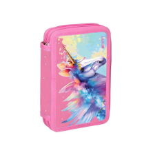 Spirit : Unikornis kétszintes töltött tolltartó 28db-os 13x6x19,5cm tolltartó