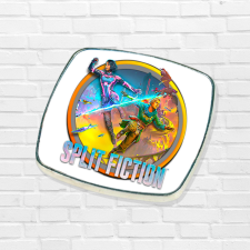  Split Fiction fém hűtőmágnes ajándéktárgy