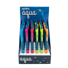 Spoko 0116 Aqua golyóstoll, műanyag, nyomógombos toll