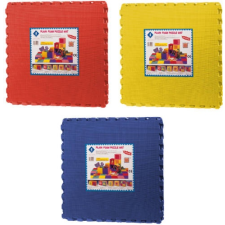 Sponeta Habszivacs szőnyeg, piros, 4 részes LEE puzzle, kirakós