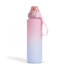 Sport kulacs - 1L - opálos - rózsaszín-kék színátmenetes kulacs, kulacstartó