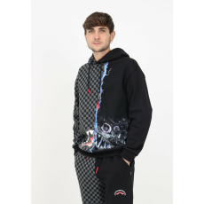 SPRAYGROUND ELECTRIC SHARKTRONICS HOODIE pulóver Férfi Fekete M
