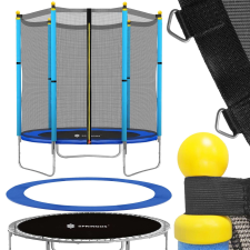 Springos 140cm belső hálós Trambulin - kék trambulin szett