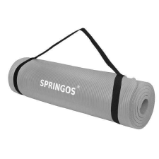 Springos 183 cm-es fitness, jógaszőnyeg, edzőszőnyeg, szürke tornaszőnyeg