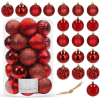 Springos 20 db-os Karácsonyi gömbszett 6 cm - piros