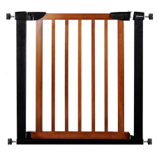 Springos állítható Biztonsági rács 75-82cm #fekete-barna bababiztonság