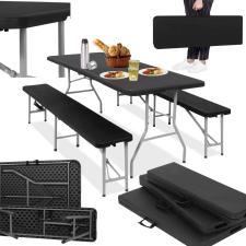 Springos catering szett asztal + padok 180 x 74 x 74 cm kerti bútor