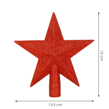 Springos dekoráció Karácsonyi csillag 15 cm karácsonyfadísz