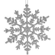 Springos Karácsonyi dísz &quot;hópehely&quot; 3 db - ezüst karácsonyi dekoráció
