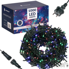 Springos Karácsonyi égősor 1000 led, 60m, IP44, multikolor karácsonyfa izzósor
