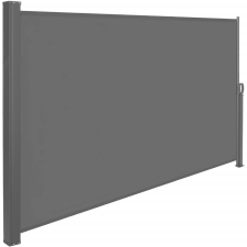 Springos Kihúzható árnyékoló fal, belátásgátló 350X180CM, fekete kerti bútor