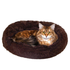 Springos Kutya, macska plüss fekhely, 70 cm-es felhő kuckó, barna szállítóbox, fekhely macskáknak
