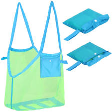 Springos összecsukható Strandtáska #kék-zöld kézitáska és bőrönd