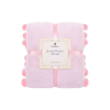 Springos Pomponos plüss ágytakaró, 200x220 cm, rózsaszín