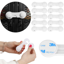 Springos szekrény- és fiókvédelem 10 db #fehér bababiztonság