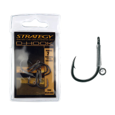 Spro Strategy D-Hook pontyozó - bojlis horog, fekete, #1, 5db horog