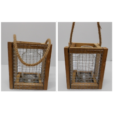  SQ21032-2 SZÖGLETES LAMPION 19CM dekorációs kellék