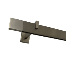 Square-Line karnis szett, 300 cm, széles végzáróval, Inox karnis, függönyrúd