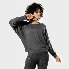 SQUATWOLF Women‘s T-shirt Batwing Top Black Marl női edzőruha