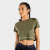 SQUATWOLF Women‘s T-shirt Flux CropTop Khaki - SQUATWOLF