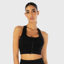 SQUATWOLF Zip Up Sports Bra Infinity Black - SQUATWOLF női edzőruha