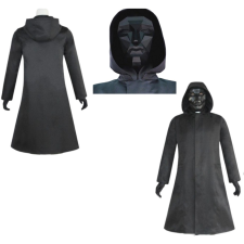  Squid Game felügyelő jelmez maszkkal jelmez