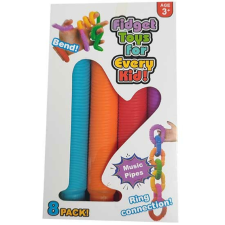 ST Fidget Pop Csövek Szenzoros Játék, többszínű, 8db-os barkácsolás, építés