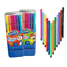 St.majewsk Filctoll készlet, 12 szín, műanyag dobozban, Bambino filctoll, marker