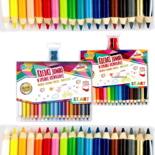 St.majewsk Jumbo színes ceruzák, 18 szín és hegyező, ST.ART színes ceruza
