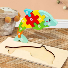 ST Montessori 3D fa kirakós, puzzle Delfin puzzle, kirakós