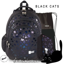  St. Right cicás iskolatáska, hátizsák SZETT- Black Cats iskolatáska