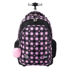 St. Right gurulós iskolatáska - Pink checkered iskolatáska