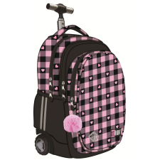 ST.Right Trolley hátizsák, Pink Checkered kollekció, TB01, szilikon kerekek, 44x32x25 cm iskolatáska