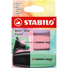 STABILO BOSS MINI Pastel Szett, 3 szín (lila, púderrózsaszín, mentazöld) filctoll, marker