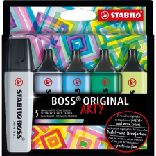 STABILO BOSS ORIGINAL ARTY hideg színek 5 db/csomag szövegkielemő készlet filctoll, marker