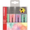 STABILO Boss Original Pastel szövegkiemelő 4 dB Vésőhegyű Halványlila, Menta, Rózsaszín, Türkizkék (70/4-2)