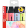 STABILO BOSS ORIGINAL Pastel V2 4db-os vegyes színű szövegkiemelő (STABILO_70/4-3)