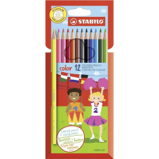 STABILO color 12 db karton tok + neon színek színes ceruza