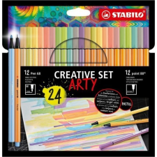 STABILO Creative Set ARTY tűfilc Különböző színekben 24 db (204087) filctoll, marker