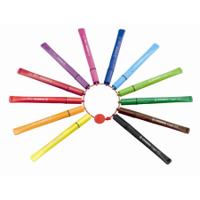 STABILO Filctoll készlet, 1 mm, STABILO "Cappi", 12 különböző szín ceruza