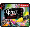 STABILO FREE Acrylic alapkészlet - 11 szín, 3 különböző heggyel, 4x T100, 5x T300, 2x T800C