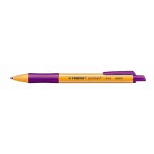 STABILO Golyóstoll, 0,5 mm, nyomógombos, STABILO "Pointball", lila toll