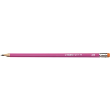 STABILO Grafitceruza radírral, 2B, hatszögletű, STABILO &quot;Pencil 160&quot;, rózsaszín ceruza