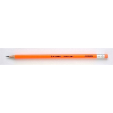 STABILO Grafitceruza radírral, HB, hatszögletű, STABILO &quot;Swano Neon&quot;, narancssárga ceruza